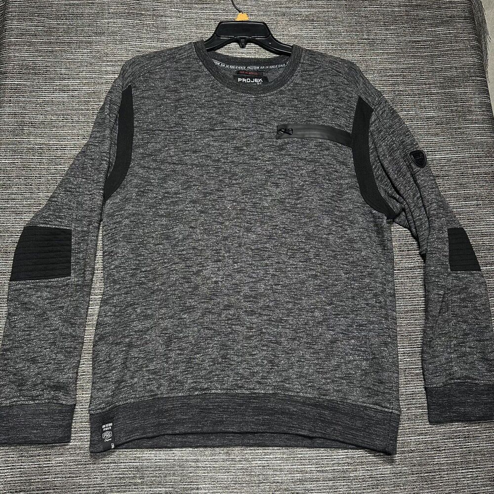 Projek Sweatshirt Men's Size XL Gray Pullover Long Sleeve